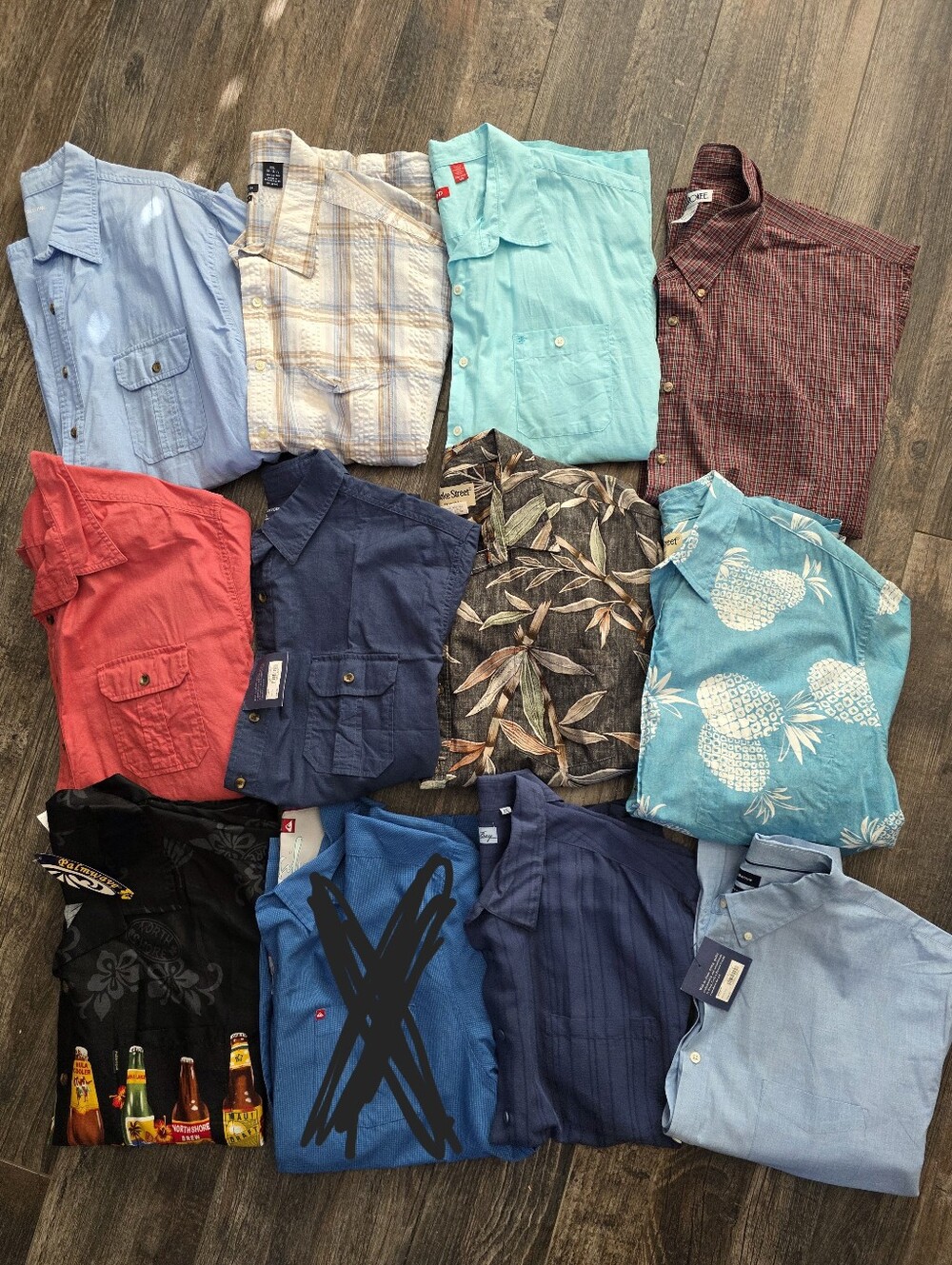 11 Shirts Bundle Men's XXL button down Short Sleeve